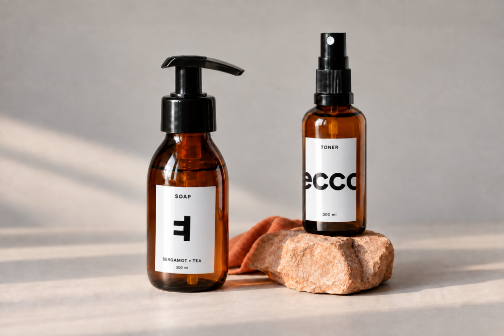 Plastiketiketter til shampoo og kosmetik
